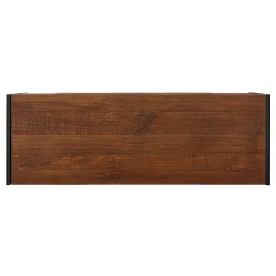 Felicia Rustic Industrial Metal/Wood TV Stand Console Table - Inspire Q 6 Felicia Rustic Industrial Metal/Wood TV Stand Console Table - Inspire Q - Image 4