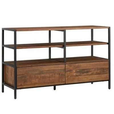 Felicia Rustic Industrial Metal/Wood TV Stand Console Table - Inspire Q 9 Felicia Rustic Industrial Metal/Wood TV Stand Console Table - Inspire Q - Image 7