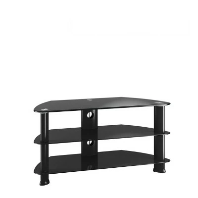 Corner TV Stand for TVs up to 43" Black - CorLiving 5 Corner TV Stand for TVs up to 43" Black - CorLiving - Image 3