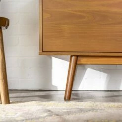 Solid Wood Mid-Century Modern TV Stand for TVs up to 65" - Saracina Home Caramel -Cheap TV Stands Store unnamed file 3728