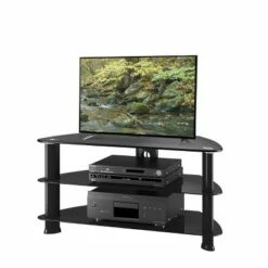 Corner TV Stand for TVs up to 43" Black - CorLiving 14 Corner TV Stand for TVs up to 43" Black - CorLiving -Cheap TV Stands Store unnamed file 373