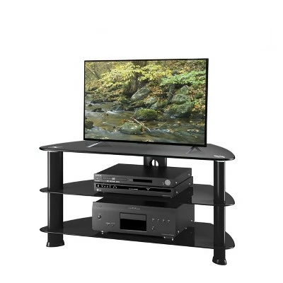 Corner TV Stand for TVs up to 43" Black - CorLiving 8 Corner TV Stand for TVs up to 43" Black - CorLiving - Image 6