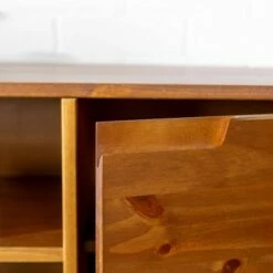 Solid Wood Mid-Century Modern TV Stand for TVs up to 65" - Saracina Home Caramel -Cheap TV Stands Store unnamed file 3731