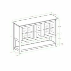 Tasi Modern Farmhouse with Lower Shelf TV Stand for TVs up to 58" - Saracina Home Antique Red -Cheap TV Stands Store unnamed file 3741