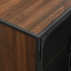 Urban Industrial Metal Mesh 4 Door TV Stand for TVs up to 65" - Saracina Home Gray Wash -Cheap TV Stands Store unnamed file 3758