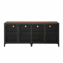 Urban Industrial Metal Mesh 4 Door TV Stand for TVs up to 65" - Saracina Home Gray Wash -Cheap TV Stands Store unnamed file 3762