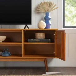 Solid Wood Mid-Century Modern TV Stand for TVs up to 80" - Saracina Home Caramel 28 Solid Wood Mid-Century Modern TV Stand for TVs up to 80" - Saracina Home Caramel -Cheap TV Stands Store unnamed file 3803