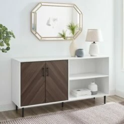 Angelo Modern 2 Door Bookmatch TV Stand for TVs up to 65" - Saracina Home Solid White -Cheap TV Stands Store unnamed file 3819