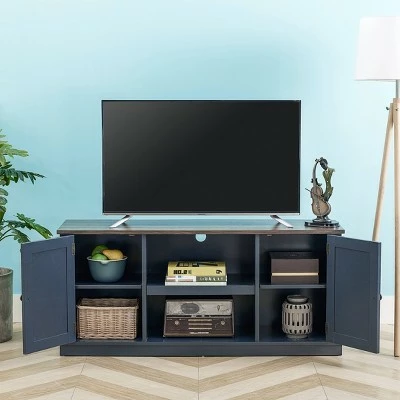 54" TV Stand for TVs up to 65" Navy - Home Essentials 5 54" TV Stand for TVs up to 65" Navy - Home Essentials - Image 3