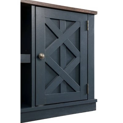 54" TV Stand for TVs up to 65" Navy - Home Essentials 8 54" TV Stand for TVs up to 65" Navy - Home Essentials - Image 6