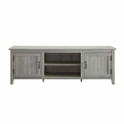 Modern Farmhouse Wood TV Stand for TVs up to 80" - Saracina Home Gray Wash -Cheap TV Stands Store unnamed file 3888