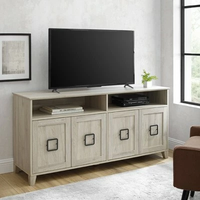 4 Door Modern Media Center TV Stand for TVs up to 65" - Saracina Home Dark Walnut 8 4 Door Modern Media Center TV Stand for TVs up to 65" - Saracina Home Dark Walnut - Image 6