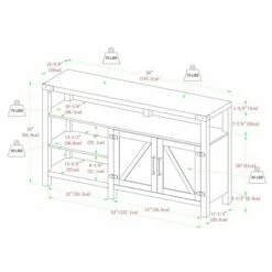 2 Door Farmhouse Highboy TV Stand for TVs up to 65" - Saracina Home Barnwood -Cheap TV Stands Store unnamed file 3913