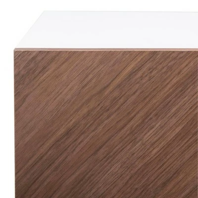 Skip Wood TV Stand for TVs up to 70" Walnut/White/Black - Safavieh 10 Skip Wood TV Stand for TVs up to 70" Walnut/White/Black - Safavieh - Image 8