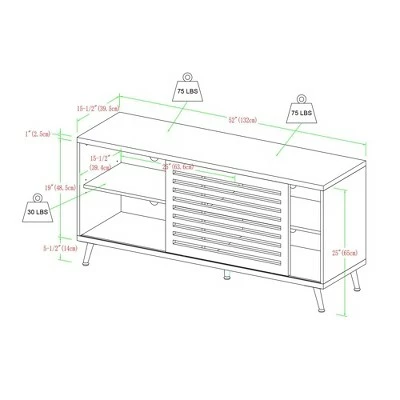 Visconti Modern Boho Sliding Slat Door TV Stand for TVs up to 58" - Saracina Home Gray Wash 6 Visconti Modern Boho Sliding Slat Door TV Stand for TVs up to 58" - Saracina Home Gray Wash - Image 4