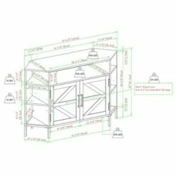 Atticus Modern Farmhouse 2 Door Corner TV Stand for TVs up to 55" - Saracina Home Rustic Oak -Cheap TV Stands Store unnamed file 4084