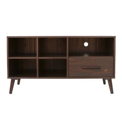 Marceau Mid-Century Modern TV Stand for TVs up to 44" - Christopher Knight Home Dark Walnut 8 Marceau Mid-Century Modern TV Stand for TVs up to 44" - Christopher Knight Home Dark Walnut - Image 6