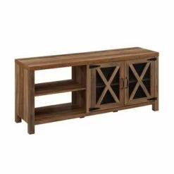 Newark Industrial Farmhouse Metal Mesh X Door TV Stand for TVs up to 65" - Saracina Home Gray Wash -Cheap TV Stands Store unnamed file 4121