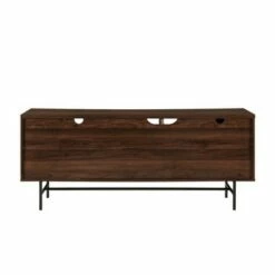 Modern Vinyl Record Player Storage TV Stand for TVs up to 65" - Saracina Home Dark Walnut -Cheap TV Stands Store unnamed file 4140