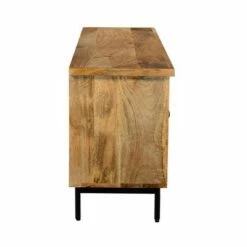 Mango Wood with 2 Open Compartments TV Stand for TVs up to 55" Brown/Black - The Urban Port -Cheap TV Stands Store unnamed file 4154