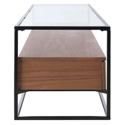 Lollita TV Stand for TVs up to 60" Walnut - Safavieh 4 Lollita TV Stand for TVs up to 60" Walnut - Safavieh - Image 2