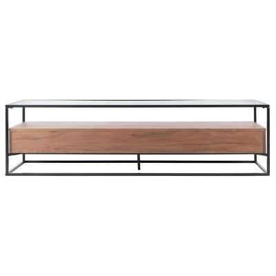 Lollita TV Stand for TVs up to 60" Walnut - Safavieh 5 Lollita TV Stand for TVs up to 60" Walnut - Safavieh - Image 3