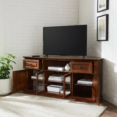 Shelby Corner TV Stand for TVs up to 65" - Crosley White 6 Shelby Corner TV Stand for TVs up to 65" - Crosley White - Image 4