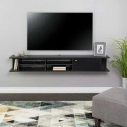 Wall Mounted Media Console with Door - Prepac White