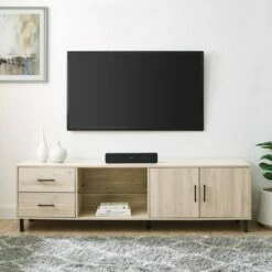 Sana Modern Triple Storage TV Stand for TVs up to 80" - Saracina Home Birch -Cheap TV Stands Store unnamed file 4245