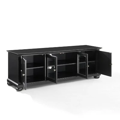 Alexandria Low Profile TV Stand for TVs up to 60" Black - Crosley 3 Alexandria Low Profile TV Stand for TVs up to 60" Black - Crosley