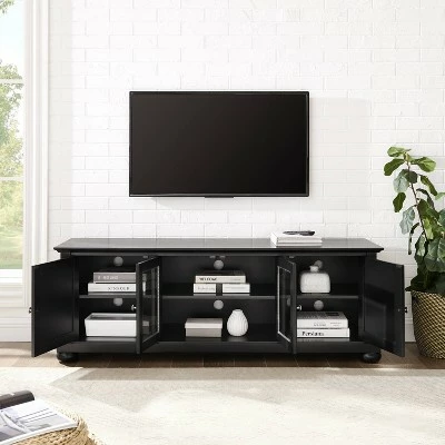 Alexandria Low Profile TV Stand for TVs up to 60" Black - Crosley 8 Alexandria Low Profile TV Stand for TVs up to 60" Black - Crosley - Image 6