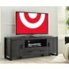 Modern Urban Industrial TV Stand for TVs up to 65" - Saracina Home Driftwood