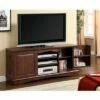 Modern Storage Doors TV Stand for TVs up to 65" - Saracina Home Espresso