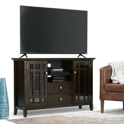 Tall Freemont Solid Wood TV Stand for TVs up to 60" Dark Tobacco Brown - WyndenHall 3 Tall Freemont Solid Wood TV Stand for TVs up to 60" Dark Tobacco Brown - WyndenHall