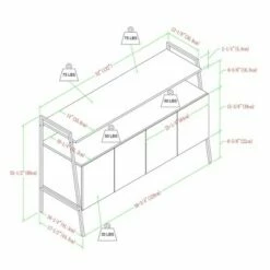 Modern Angled Frame 4 Door TV Stand for TVs up to 58" - Saracina Home Gray Wash 14 Modern Angled Frame 4 Door TV Stand for TVs up to 58" - Saracina Home Gray Wash -Cheap TV Stands Store unnamed file 4390