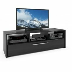 Naples Bench with Pull Down Storage TV Stand for TVs up to 68" Black - CorLiving -Cheap TV Stands Store unnamed file 4403