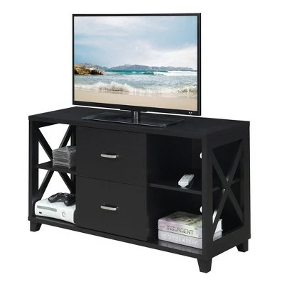 Oxford Deluxe 2 Drawers TV Stand for TVs up to 52" - Breighton Home Gray 4 Oxford Deluxe 2 Drawers TV Stand for TVs up to 52" - Breighton Home Gray - Image 2