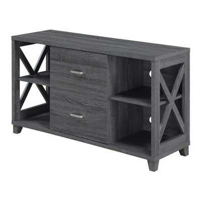 Oxford Deluxe 2 Drawers TV Stand for TVs up to 52" - Breighton Home Gray 9 Oxford Deluxe 2 Drawers TV Stand for TVs up to 52" - Breighton Home Gray - Image 7