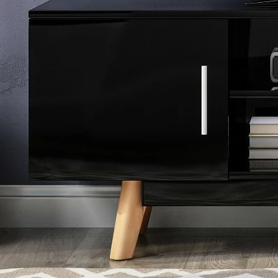 Ariade Mid Century TV Stand for TVs up to 47" Black - Christopher Knight Home 6 Ariade Mid Century TV Stand for TVs up to 47" Black - Christopher Knight Home - Image 4