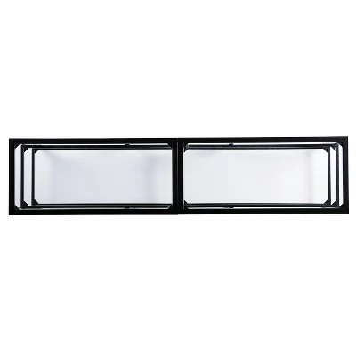 Aiden Lane Tengu Metal/Glass TV Stand for TVs up to 68" Black 5 Aiden Lane Tengu Metal/Glass TV Stand for TVs up to 68" Black - Image 3