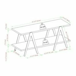 Industrial Farmhouse A Frame Sawhorse TV Stand for TVs up to 55" - Saracina Home Rustic Oak -Cheap TV Stands Store unnamed file 4488