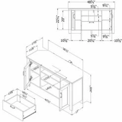 Lionel Corner TV Stand for TVs up to 48" Light Gray - South Shore -Cheap TV Stands Store unnamed file 454