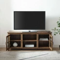 Tasi Transitional Farmhouse Window Pane Door TV Stand for TVs up to 65" - Saracina Home Gray Wash -Cheap TV Stands Store unnamed file 4608