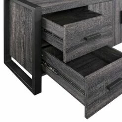 Modern Urban Industrial TV Stand for TVs up to 80" - Saracina Home Charcoal -Cheap TV Stands Store unnamed file 4626