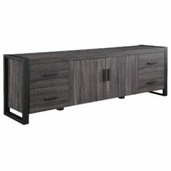 Modern Urban Industrial TV Stand for TVs up to 80" - Saracina Home Charcoal -Cheap TV Stands Store unnamed file 4629