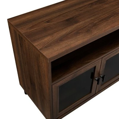 Modern Storage TV Stand for TVs up to 60" - Saracina Home Dark Walnut 7 Modern Storage TV Stand for TVs up to 60" - Saracina Home Dark Walnut - Image 5