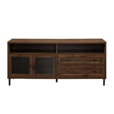 Modern Storage TV Stand for TVs up to 60" - Saracina Home Dark Walnut 9 Modern Storage TV Stand for TVs up to 60" - Saracina Home Dark Walnut - Image 7