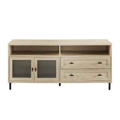 Modern Storage TV Stand for TVs up to 60" - Saracina Home Dark Walnut 10 Modern Storage TV Stand for TVs up to 60" - Saracina Home Dark Walnut - Image 8