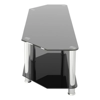 AVF Glass Shelves TV Stand for TVs up to 65" - Silver/Black 3 AVF Glass Shelves TV Stand for TVs up to 65" - Silver/Black