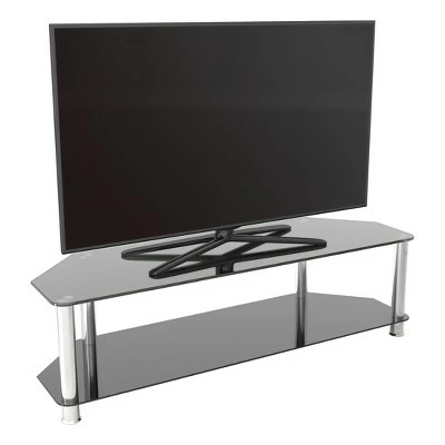 AVF Glass Shelves TV Stand for TVs up to 65" - Silver/Black 5 AVF Glass Shelves TV Stand for TVs up to 65" - Silver/Black - Image 3
